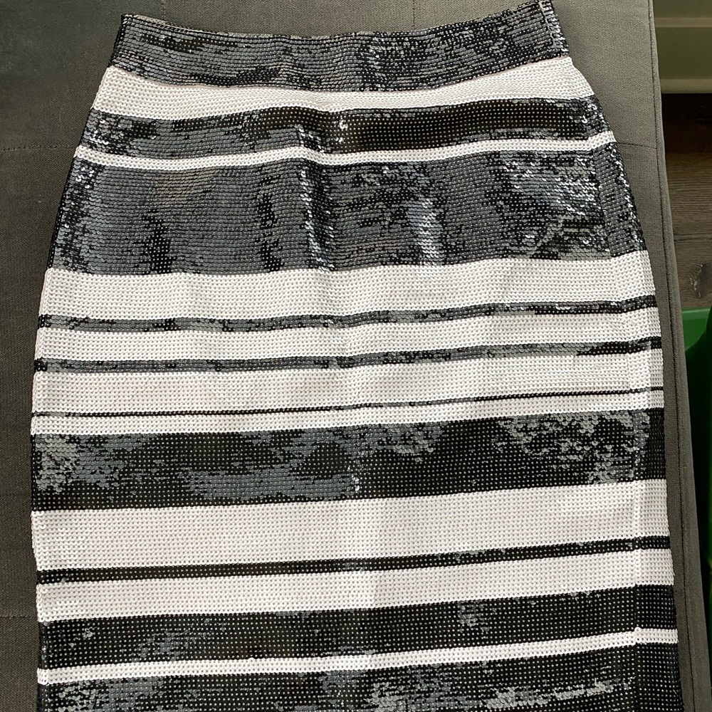 Kate spade cape stripe sequin skirt